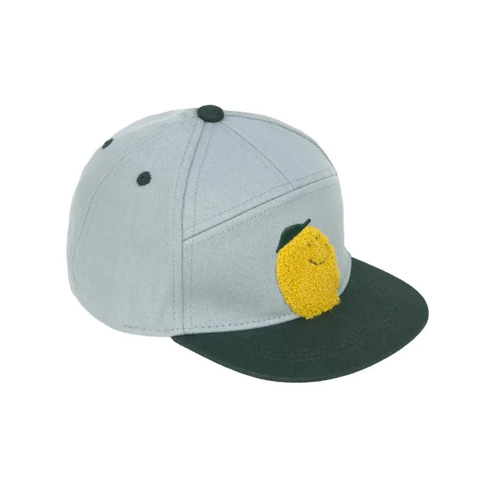 Lassig Boy’s Lemon Embroidered Skater Cap (Light Blue/Dark Green)
