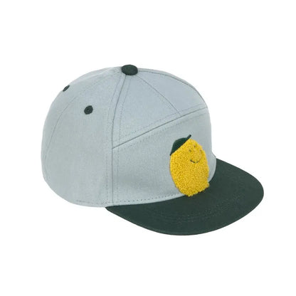 Lassig Boy’s Lemon Embroidered Skater Cap (Light Blue/Dark Green)