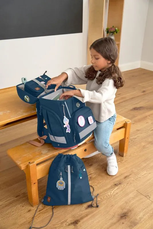 Lässig Boxy Unique School Backpack Set (7-piece)