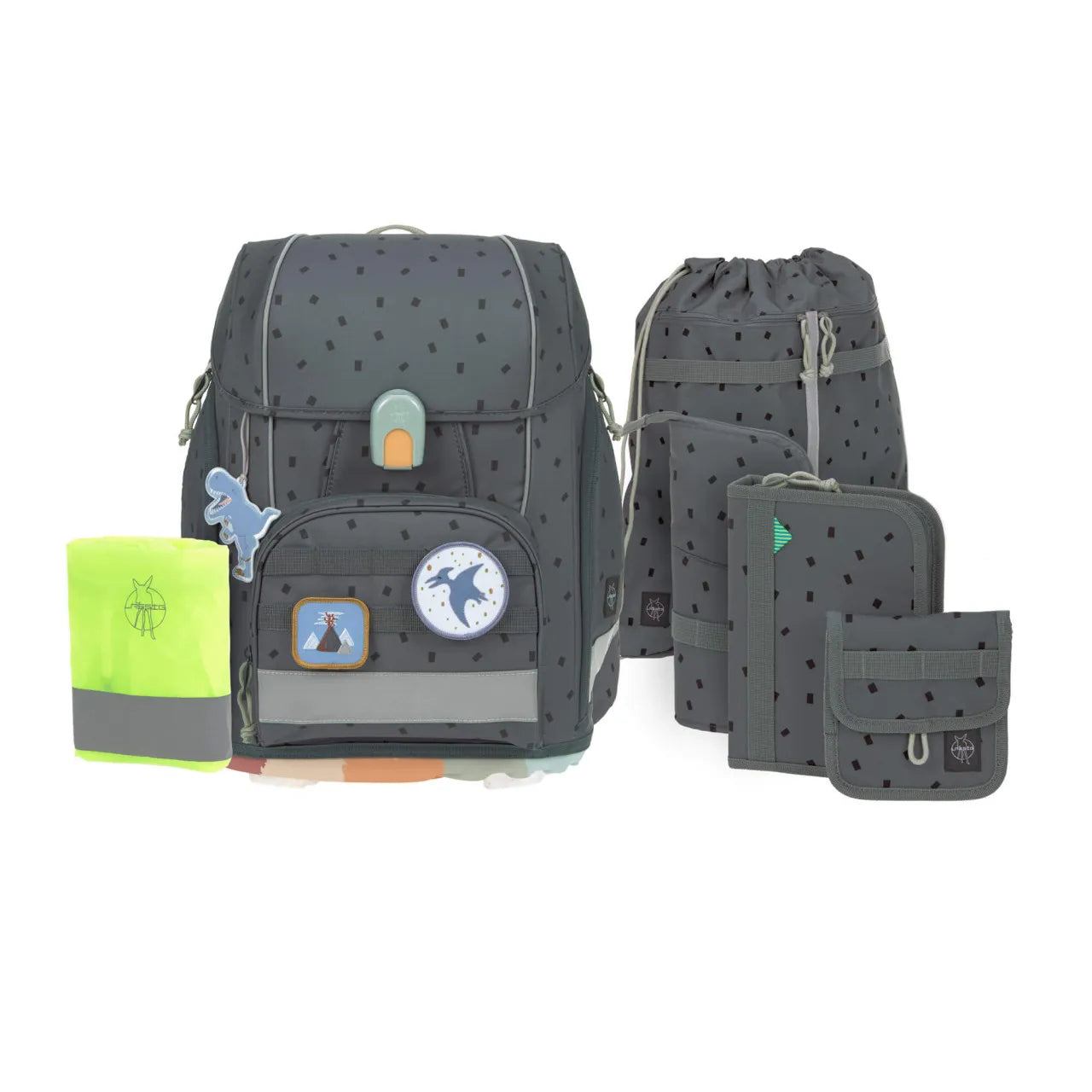 Lässig Boxy Unique School Backpack Set (7-piece)