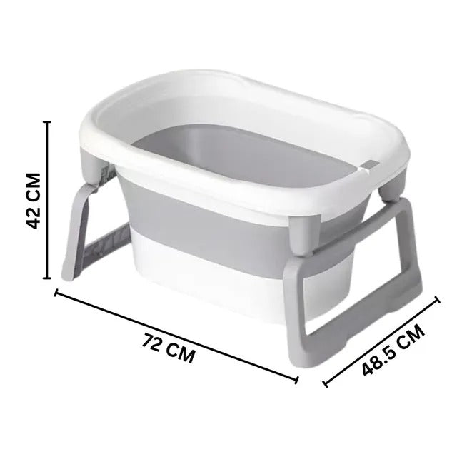 Little Angel Baby Bath Tub With Step Stool – Grey