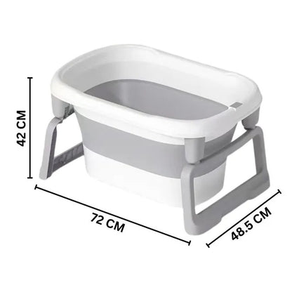 Little Angel Baby Bath Tub With Step Stool – Grey
