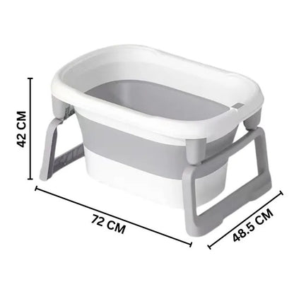 Little Angel Baby Bath Tub With Step Stool – Grey