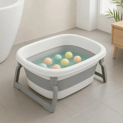 Little Angel Baby Bath Tub With Step Stool – Grey