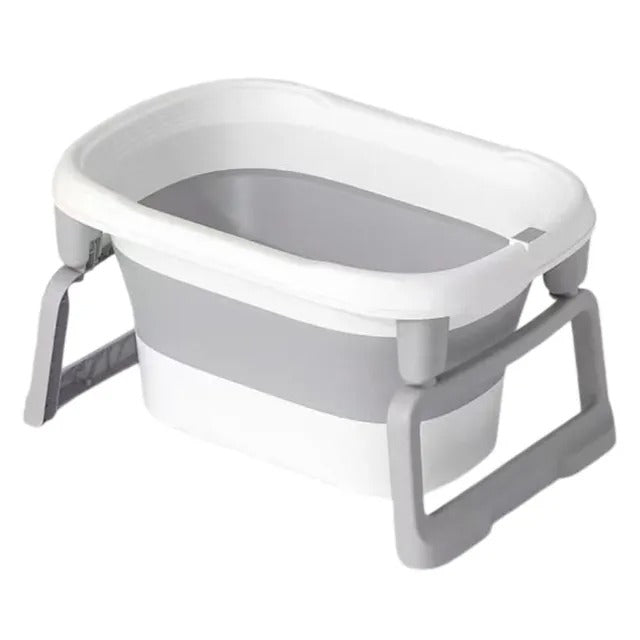 Little Angel Baby Bath Tub With Step Stool – Grey