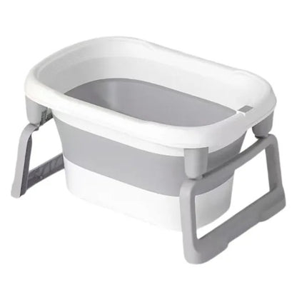 Little Angel Baby Bath Tub With Step Stool – Grey