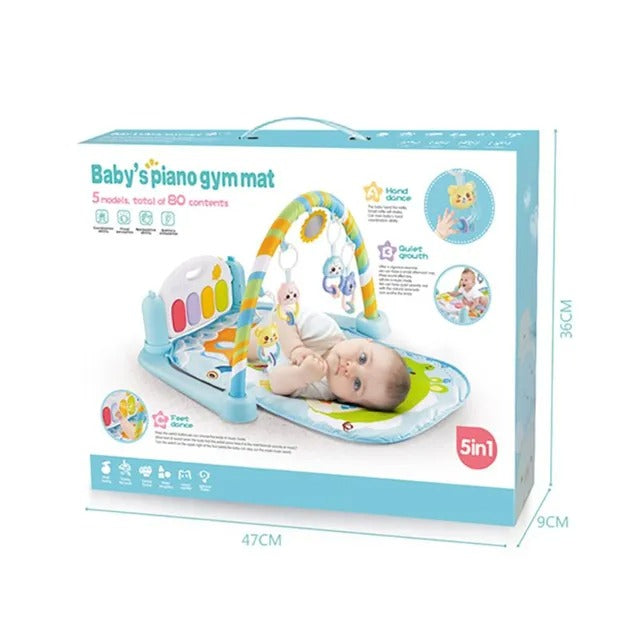 Little Angel Baby Play Mat Activity Gym With Piano Kick Toy