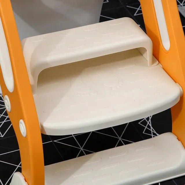Little Angel Baby Potty Trainer Step Stool & Seat – Orange