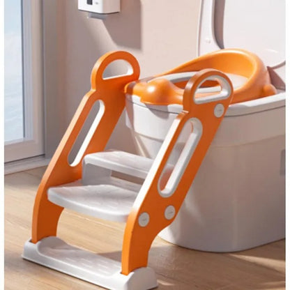 Little Angel Baby Potty Trainer Step Stool & Seat – Orange