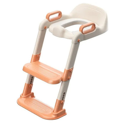 Little Angel Baby Potty Trainer Foldable Step Stool & Seat – Orange.