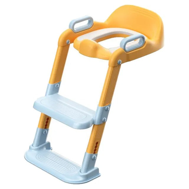 Little Angel Baby Potty Trainer Foldable Step Stool & Seat – Blue.