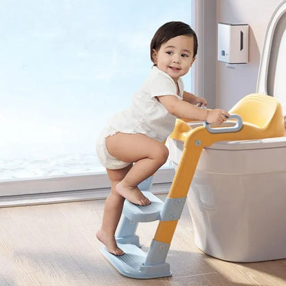 Little Angel Baby Potty Trainer Foldable Step Stool & Seat – Orange.