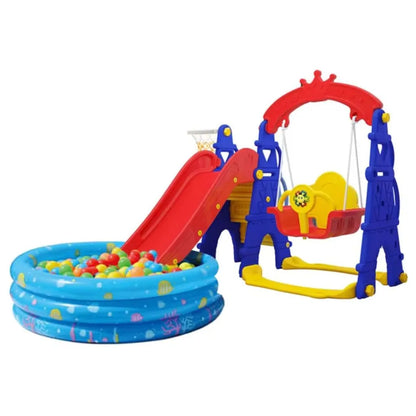 Little Angel Kids Slide & Swing 3-in-1 Activity Playset – Pink.