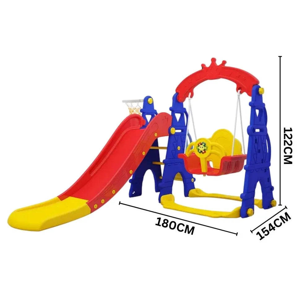 Little Angel Kids Slide & Swing 3-in-1 Activity Playset – Pink.