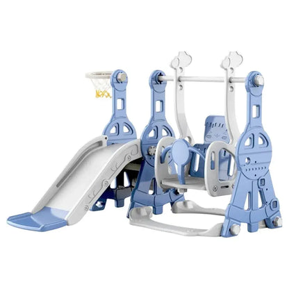 Little Angel Kids Slide & Swing 3-in-1 Activity Playset – Blue.