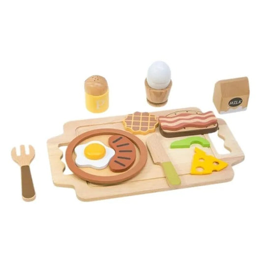 Little Angel Kids Wooden Breakfast Set – 14 Pieces