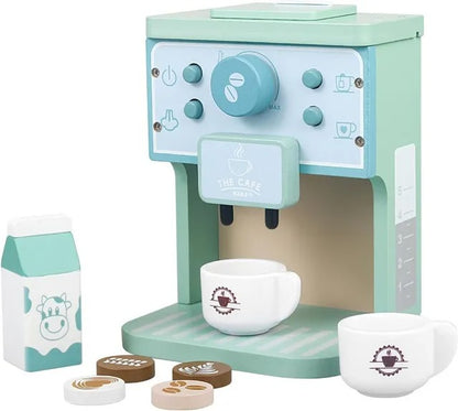 Little Angel Kids Wooden Coffee Maker Play Set – 8 Pcs