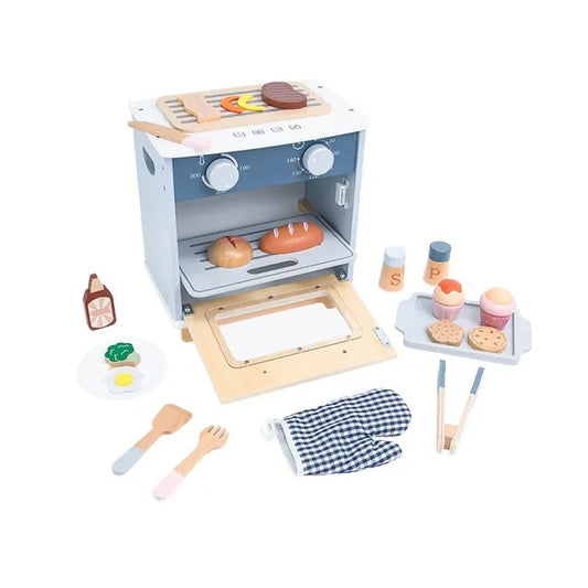 Little Angel Kids Wooden Oven Play Set – 22 Pieces.