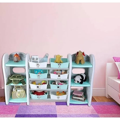 Little Angel Toy Storage Organizer with Multiple Shelves & Bins – Mint Green.