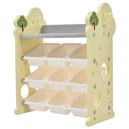 Little Angel Toys Organizer Cabinet with 9 Bins & Hook – Green.