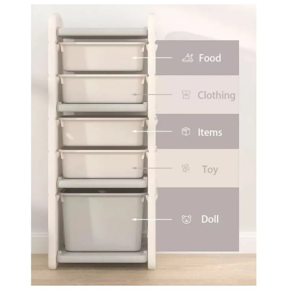 Little Angel Toys Organizers & Multi Storage Rack – White.