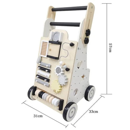 Little Angel Wooden Baby Walker With Activity Board