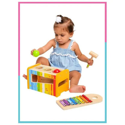 Little Angel Wooden Musical Pound & Tap Xylophone Toy