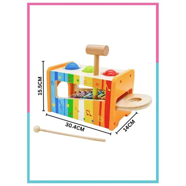 Little Angel Wooden Musical Pound & Tap Xylophone Toy