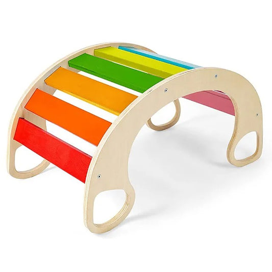 Little Angel Kids Wooden Montessori Rocker – Multicolor