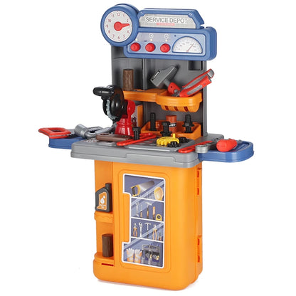 Little Story Role Play Mechanic/Tools Table Toy Set Luggage Case (Yellow, 39pcs)