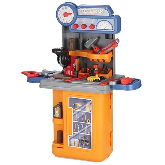 Little Story Role Play Mechanic/Tools Table Toy Set Luggage Case (Yellow, 39pcs)