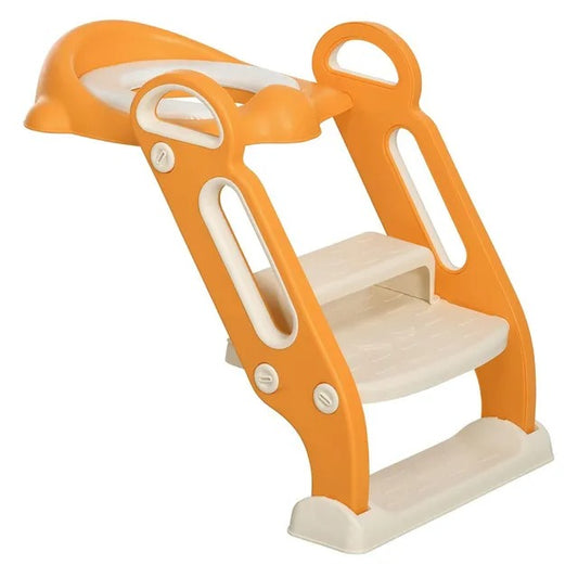 Little Angel Baby Potty Trainer Step Stool & Seat – Orange
