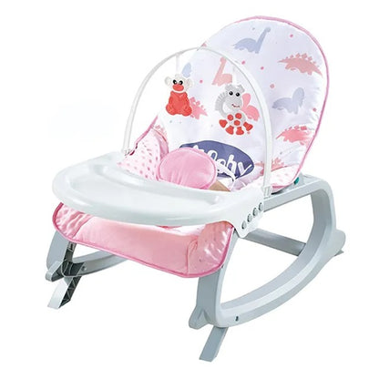 Little Angel Baby Rocker Chair With Feeding Tray And Toy Bar