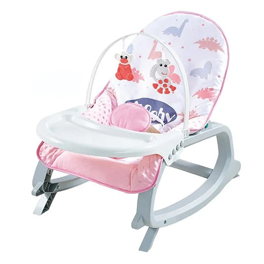 Little Angel Baby Rocker Chair With Feeding Tray And Toy Bar