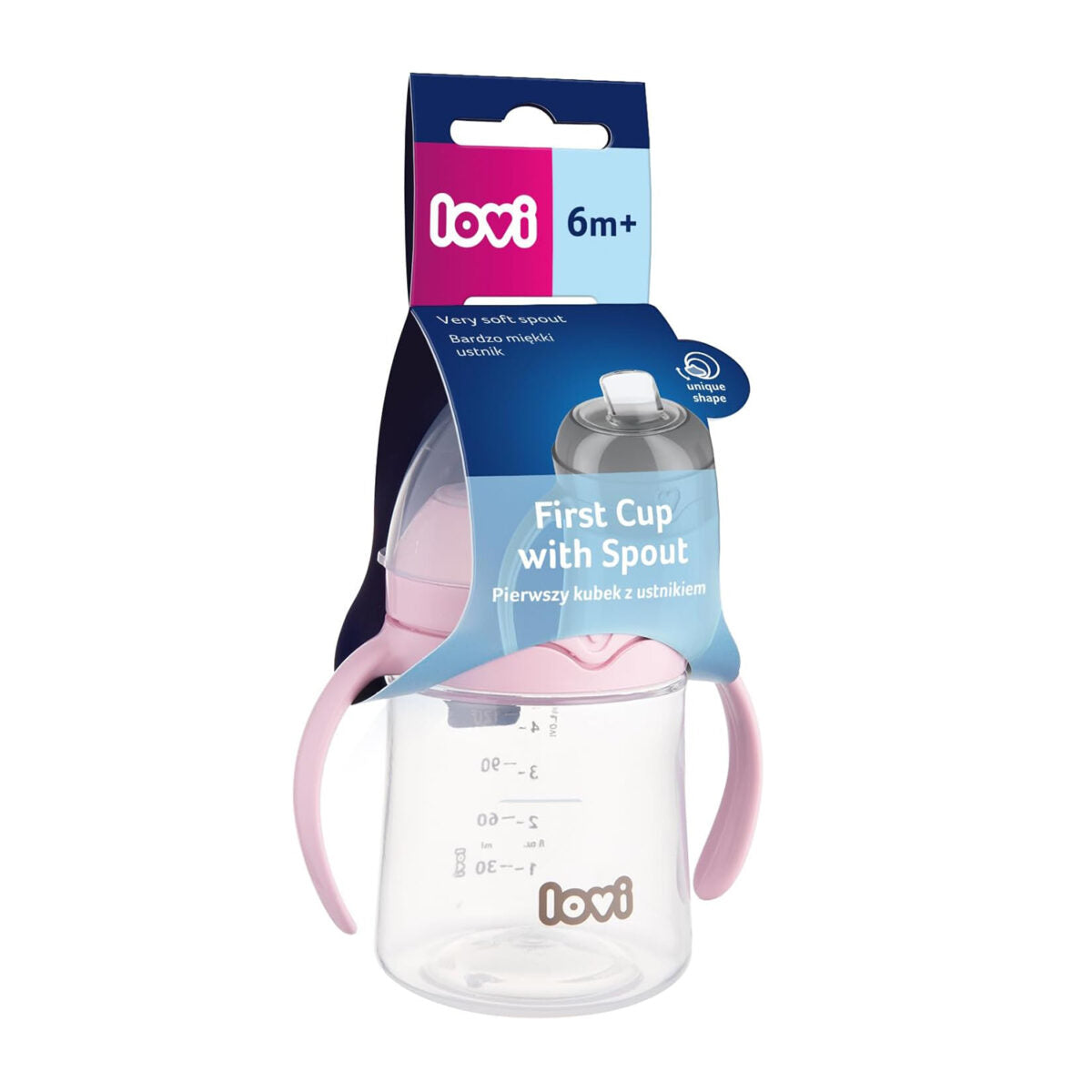 Lovi First Cup With Spout - Pink (150ml,6m+)