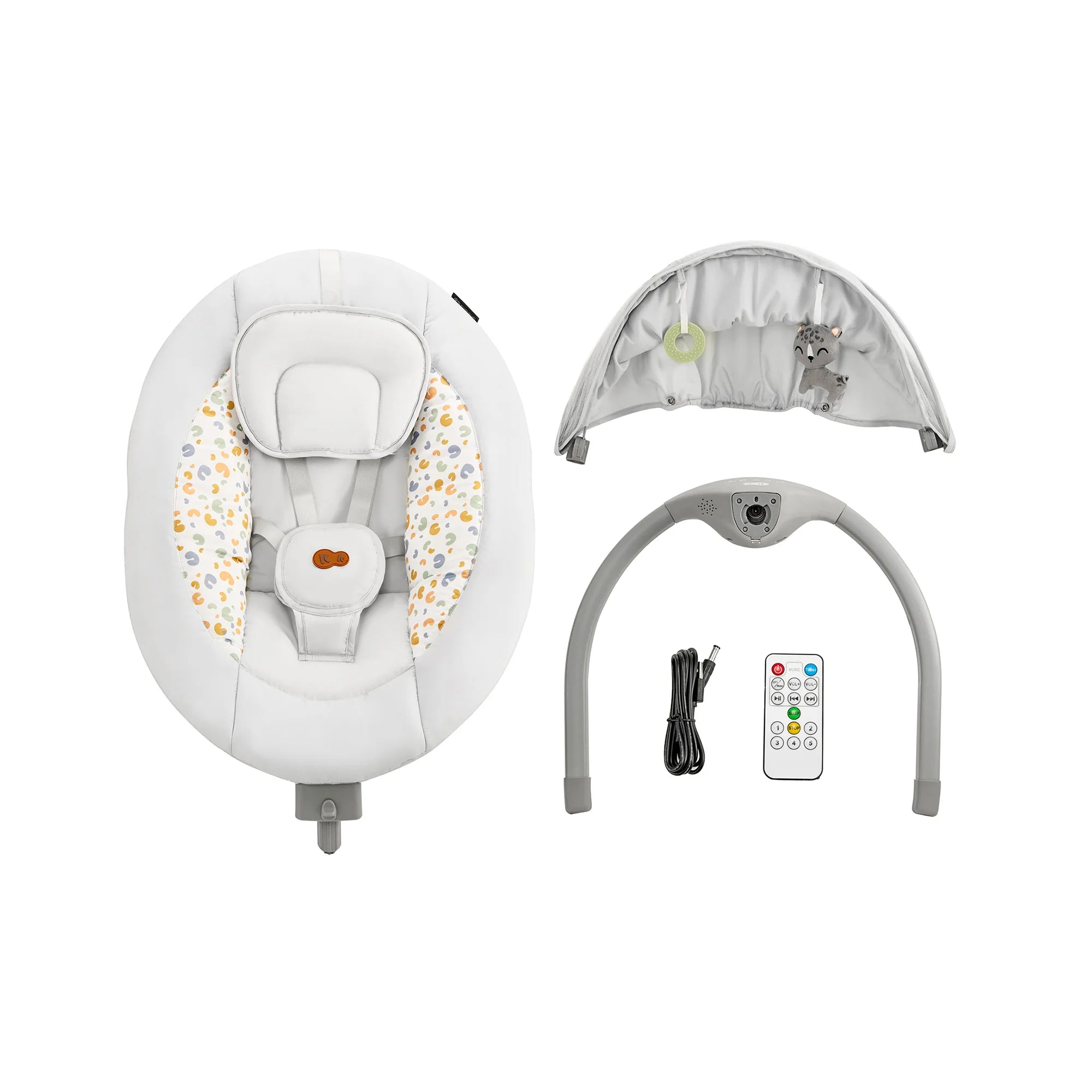 Kinderkraft 2-In-1 Lumi 2 Electric Rocker-Bouncer