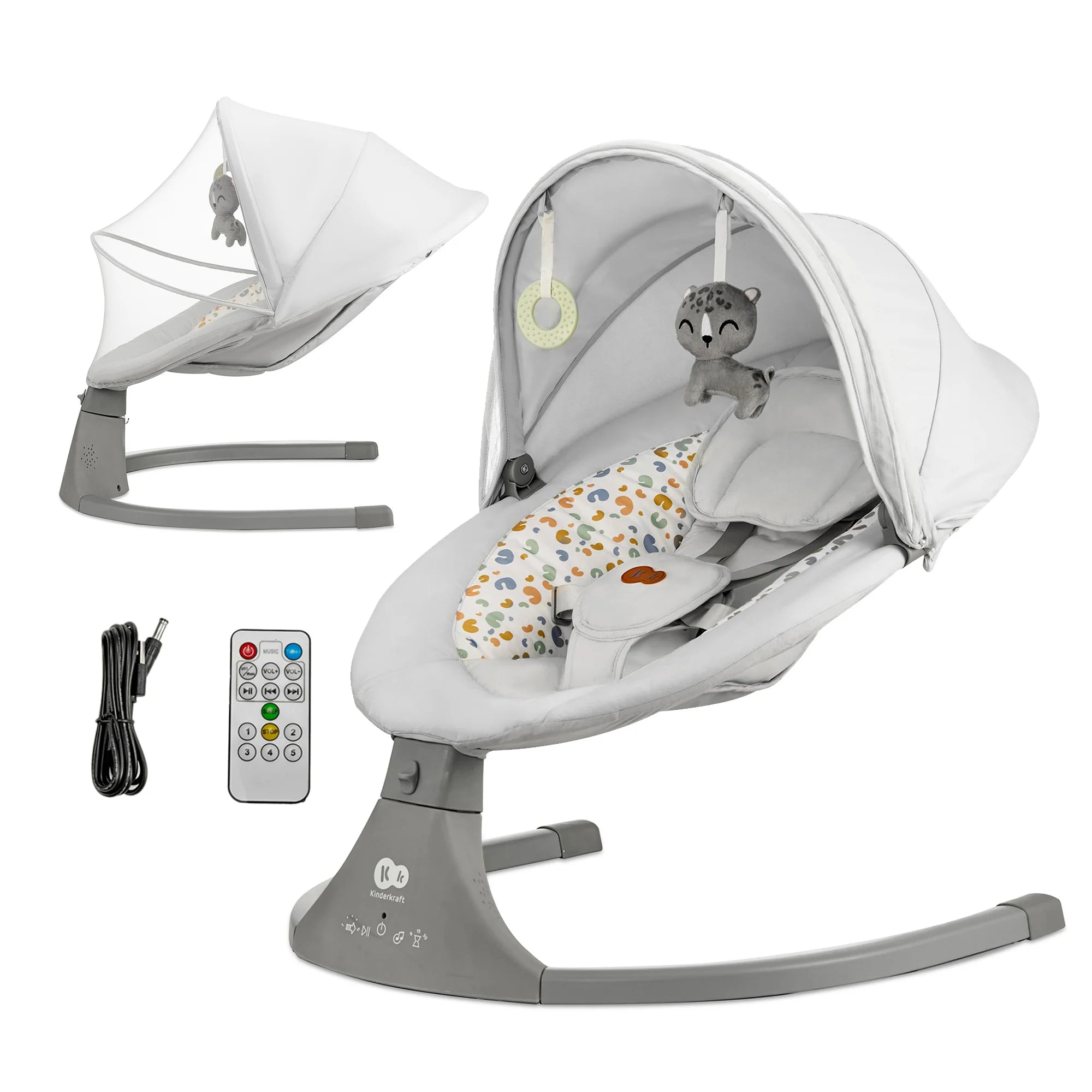 Kinderkraft 2-In-1 Lumi 2 Electric Rocker-Bouncer