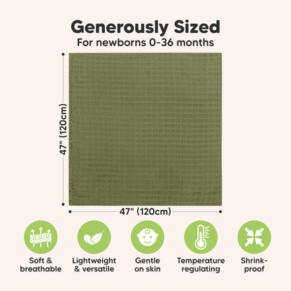 Keababies Lumi Muslin Swaddle Blankets (Bloom)