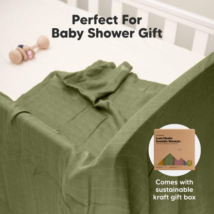 Keababies Lumi Muslin Swaddle Blankets (Bloom)