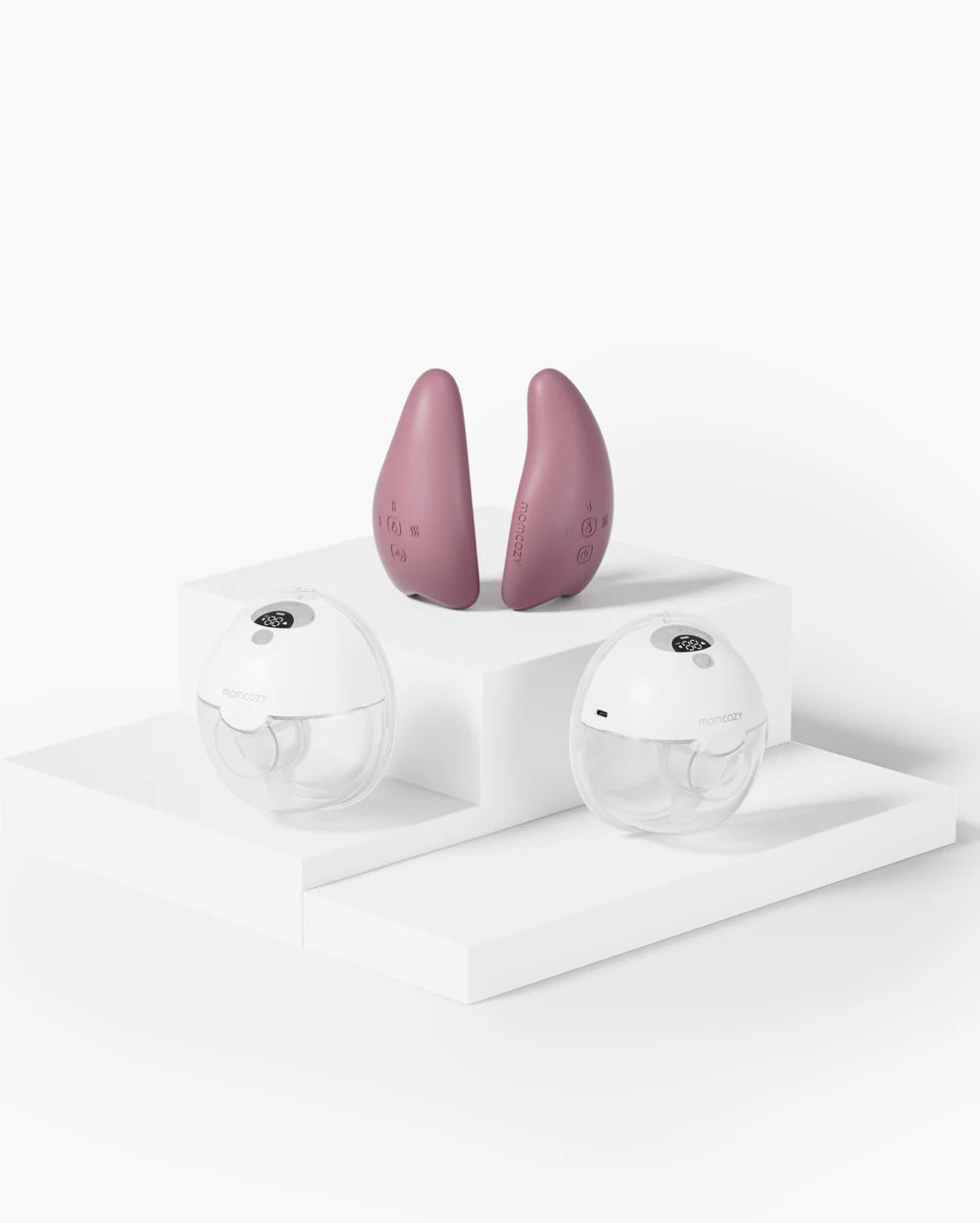 Momcozy M5 , Grey Color Heat Massager Package( Double M5 Breast Pump +Double Breast Massager )
