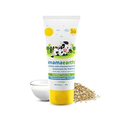 واقي شمس معدني للأطفال من Mamaearth SPF30+ (80 جم)
