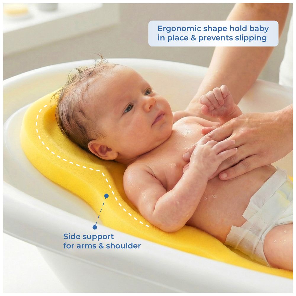 Babyjem Baby Bath Sponge (0+ Months, Yellow)
