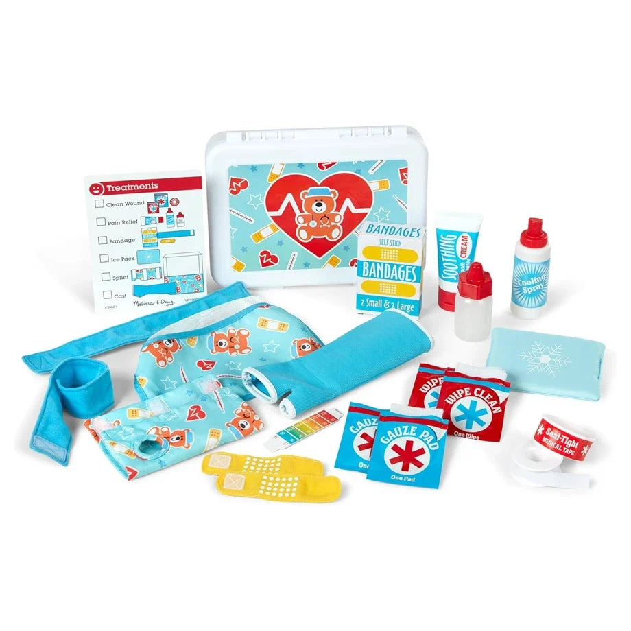 Melissa & Doug - Get Well First Aid Kit Play Set - 25 Pcs - Multicolor
