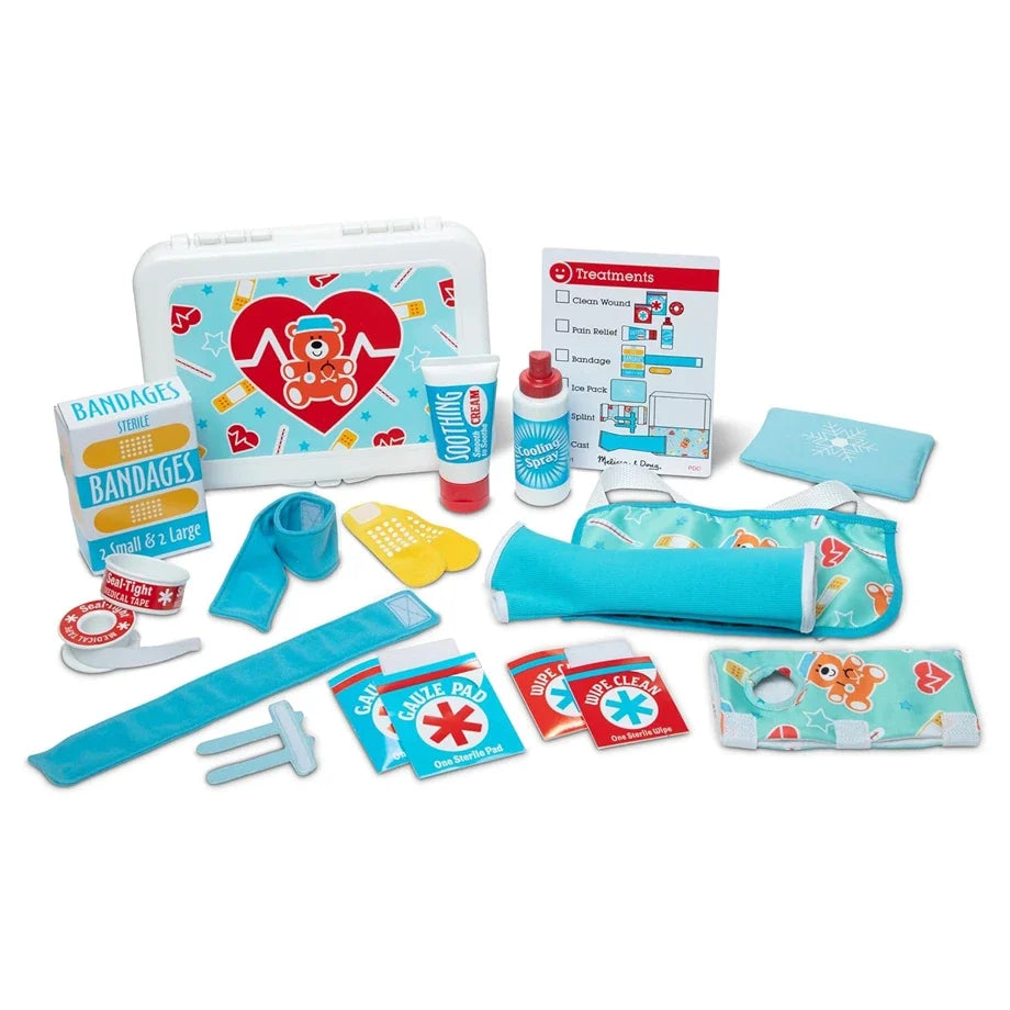 Melissa & Doug - Get Well First Aid Kit Play Set - 25 Pcs - Multicolor