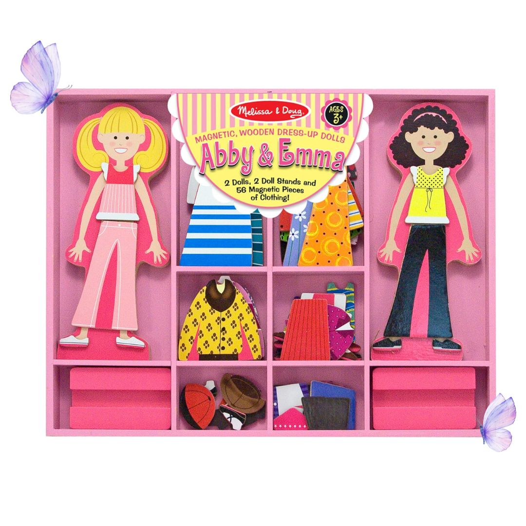 Melissa & Doug Abby and Emma Deluxe Magnetic Wooden Dress Up