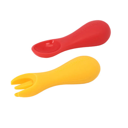 Marcus & Marcus Silicone Palm Grasp Spoon & Fork Set