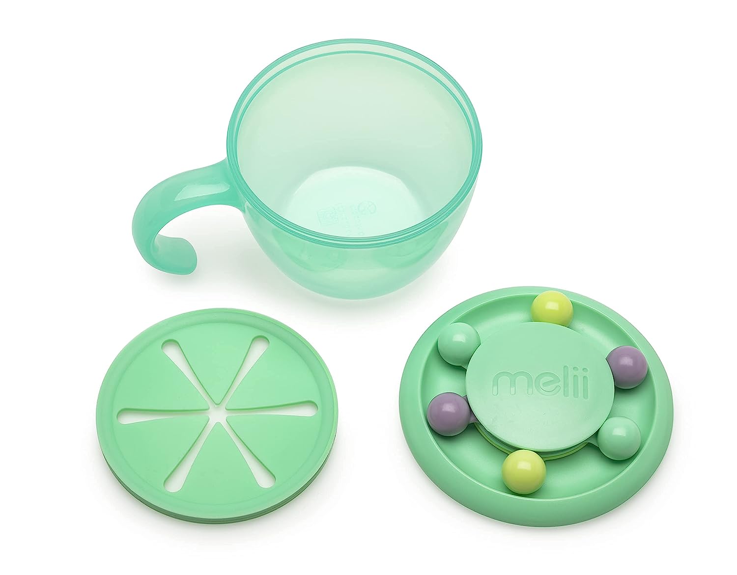 Melii Abacus Snack Container with lid - Mint.