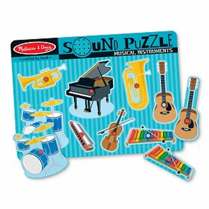 Melissa & Doug - Musical Instruments Sound Puzzle - 8 Pcs - Multicolor