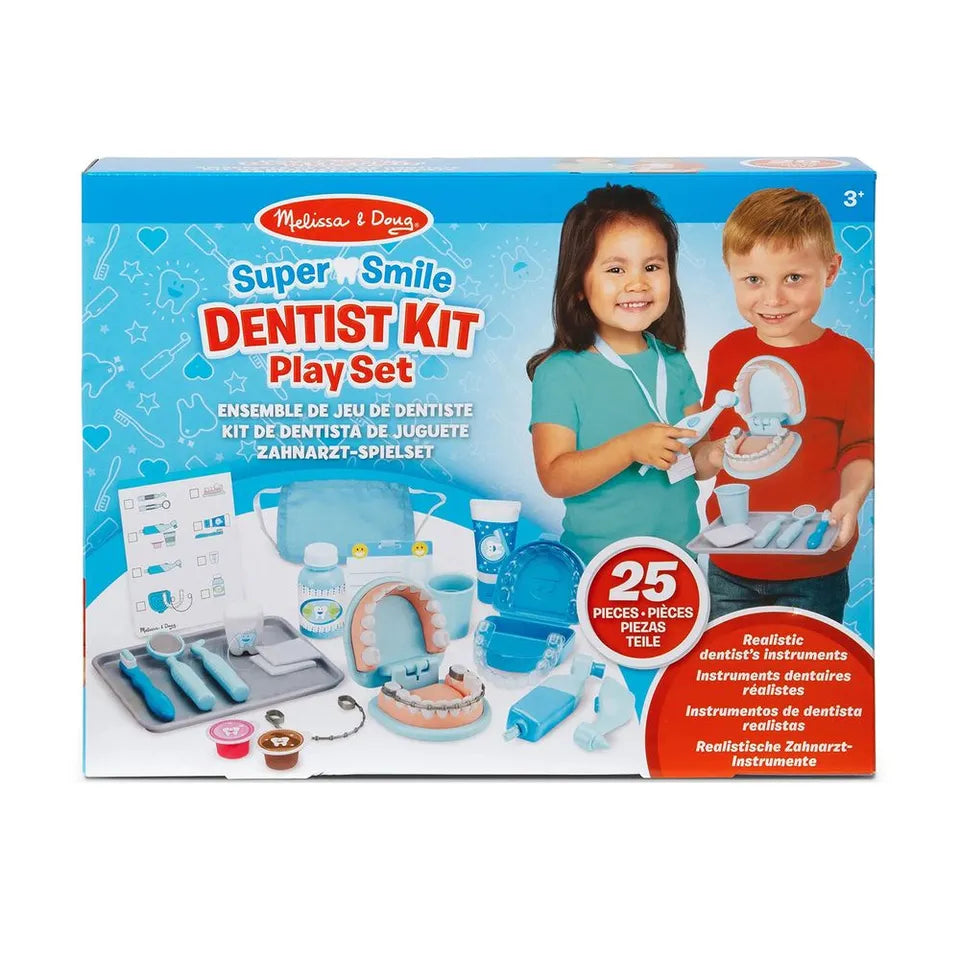 Melissa & Doug - Super Smile Dentist Kit Play Set - 25 Pcs - Multicolor