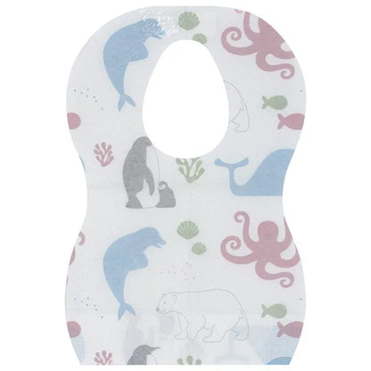 Mininor Disposable Bib (White, 10pcs)